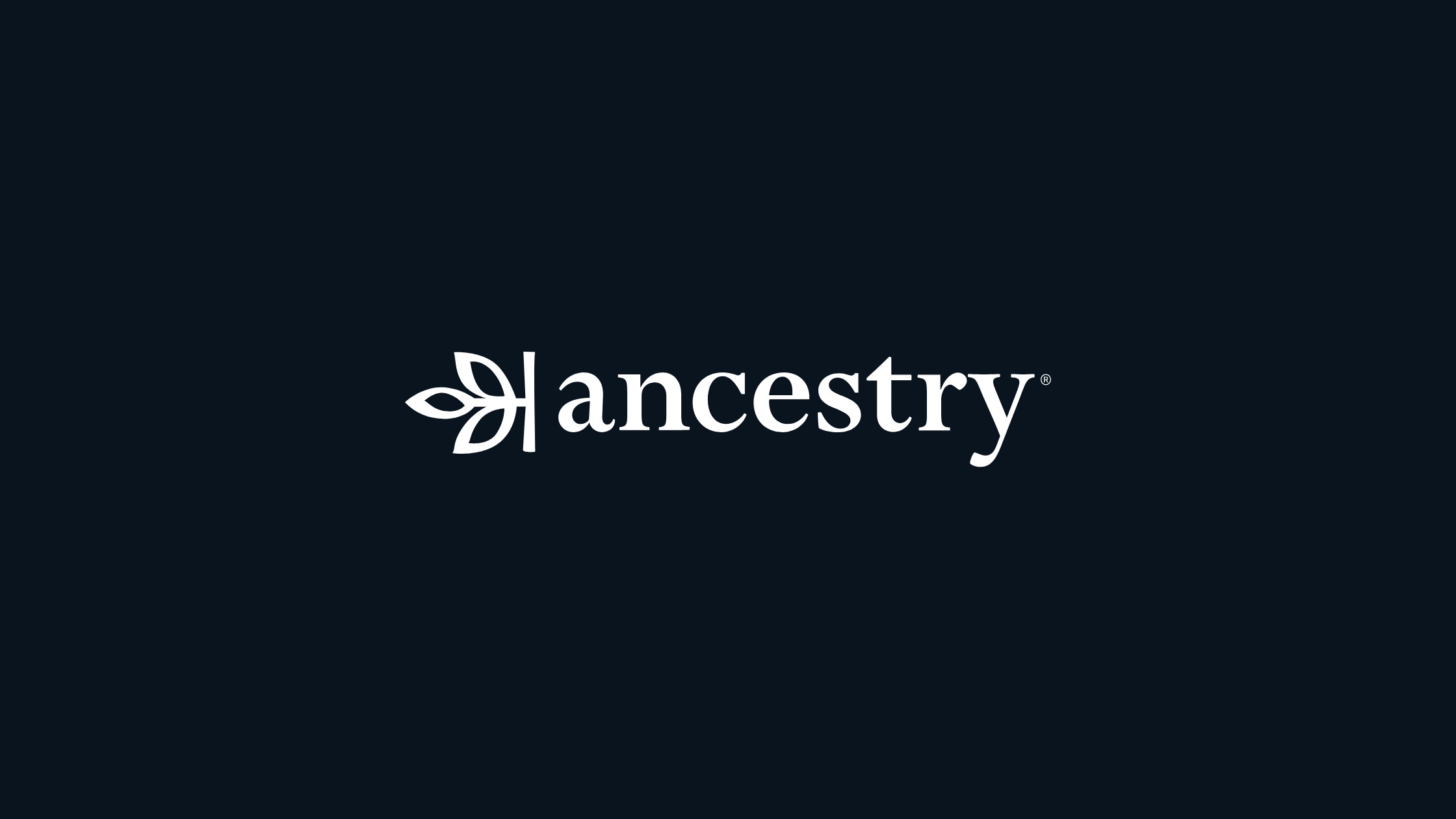 Ancestry logo on a dark background.